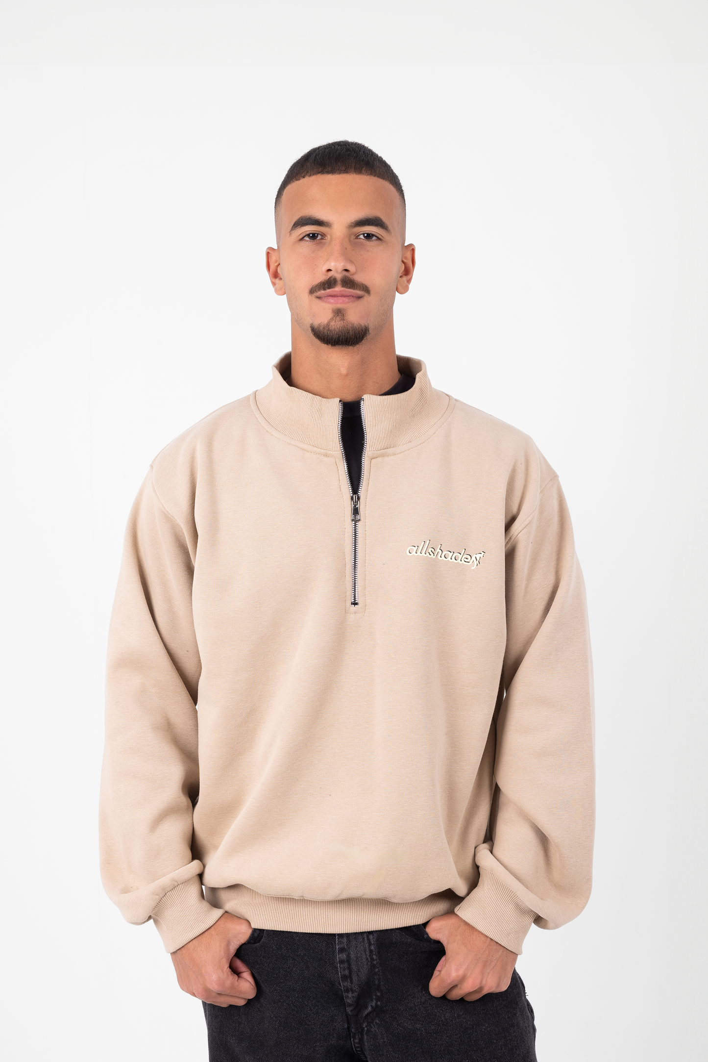 Beaver Beige Quarter Zip