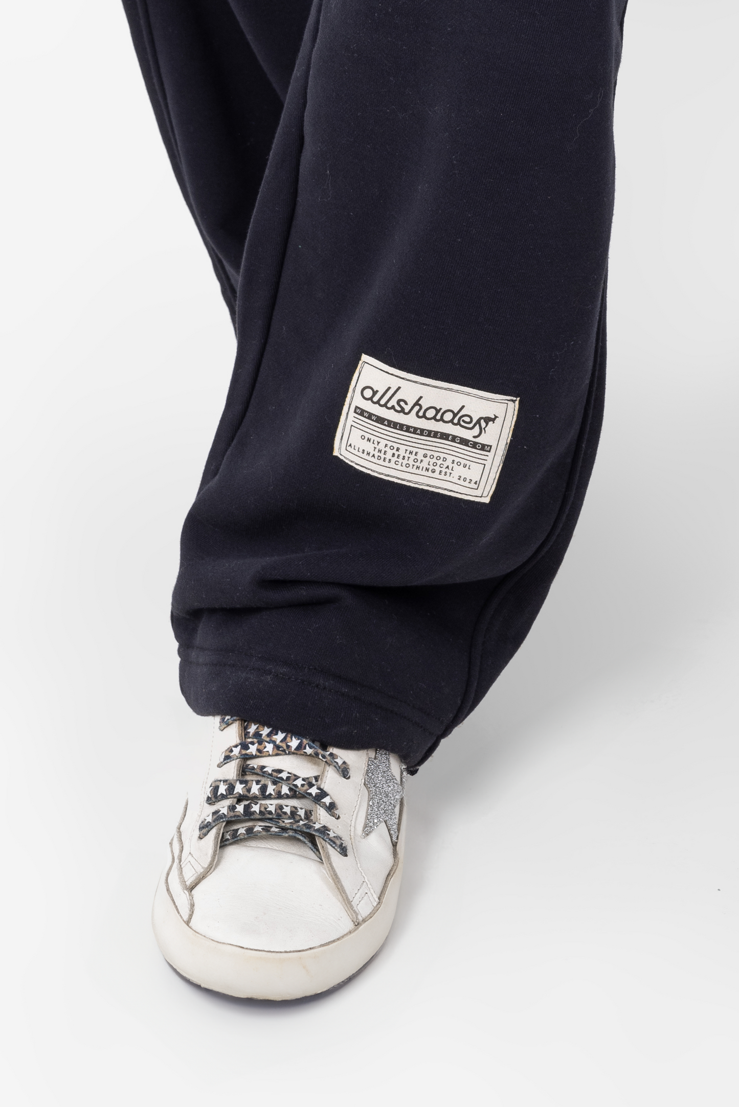 Black Relaxed Straight Leg Sweatpants