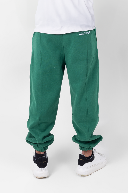 Kombu Green Elastic Cuffed Sweatpants