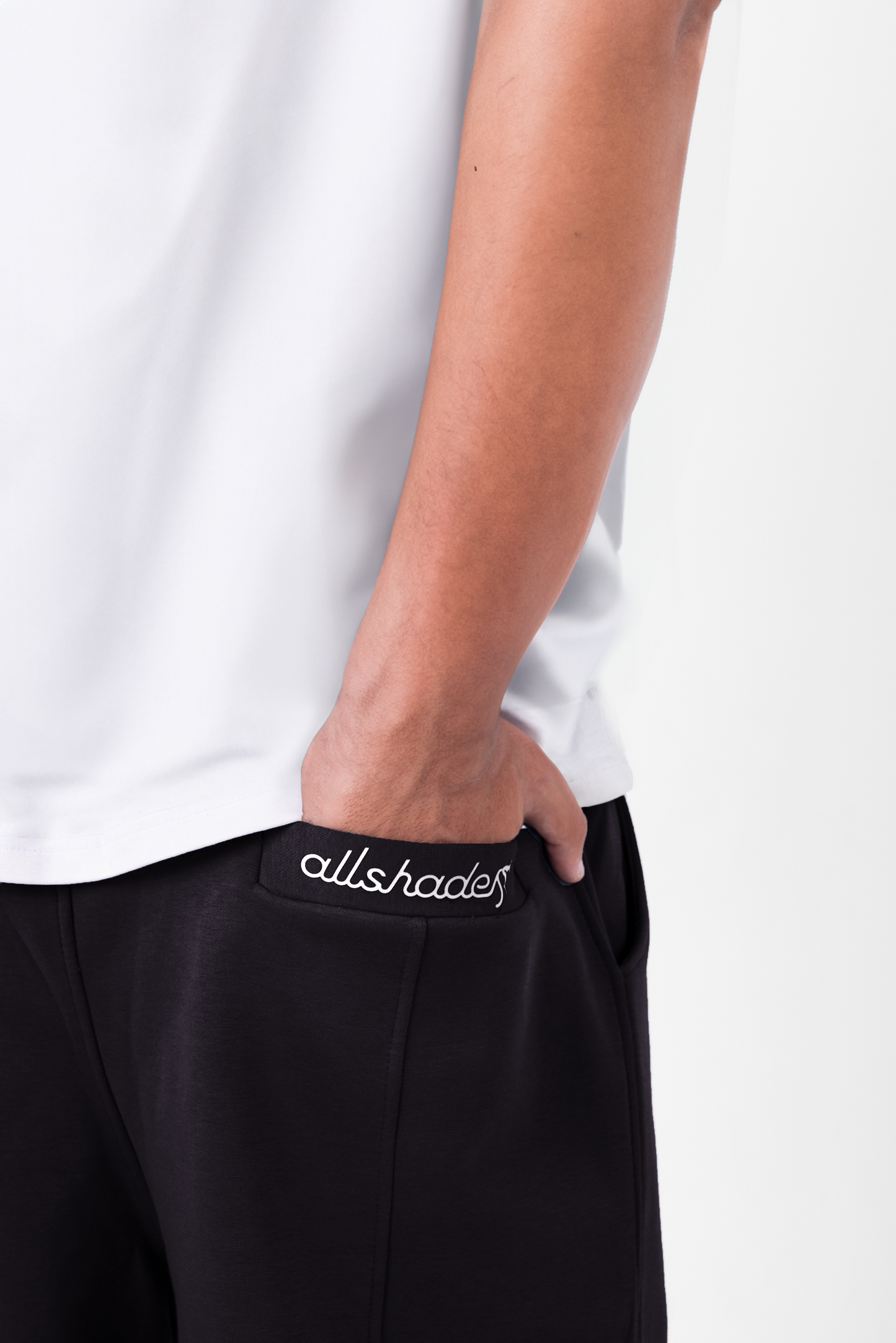 Black Elastic Cuffed Sweatpants