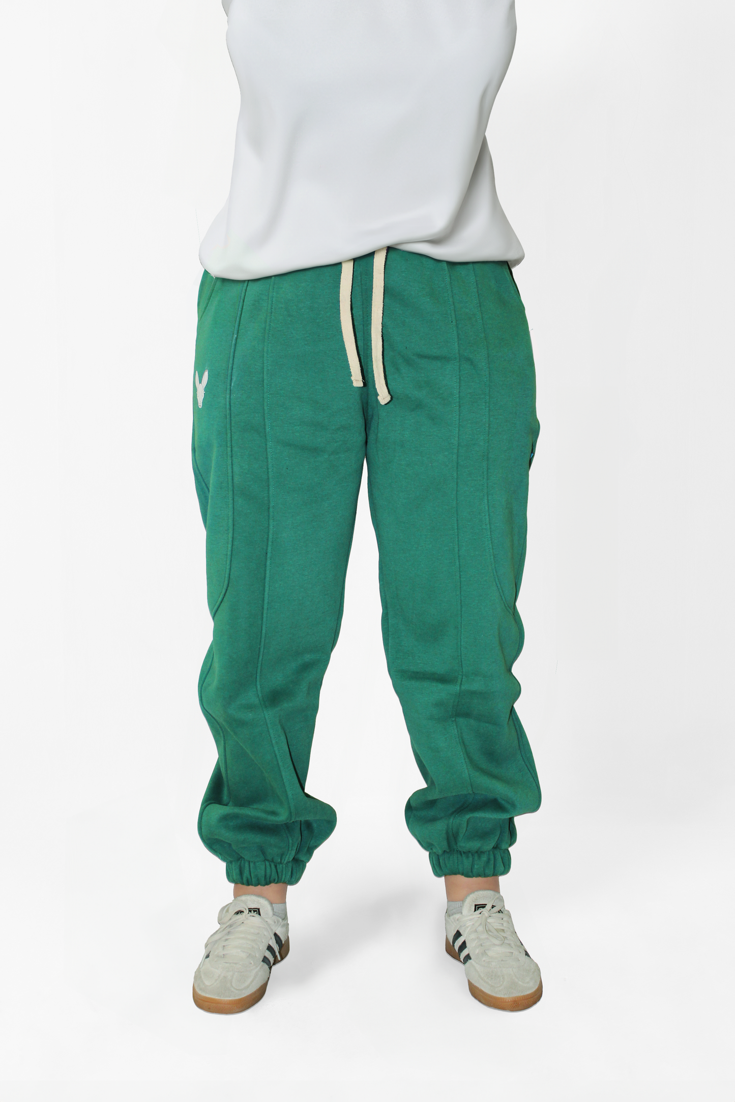 Kombu Green Elastic Cuffed Sweatpants